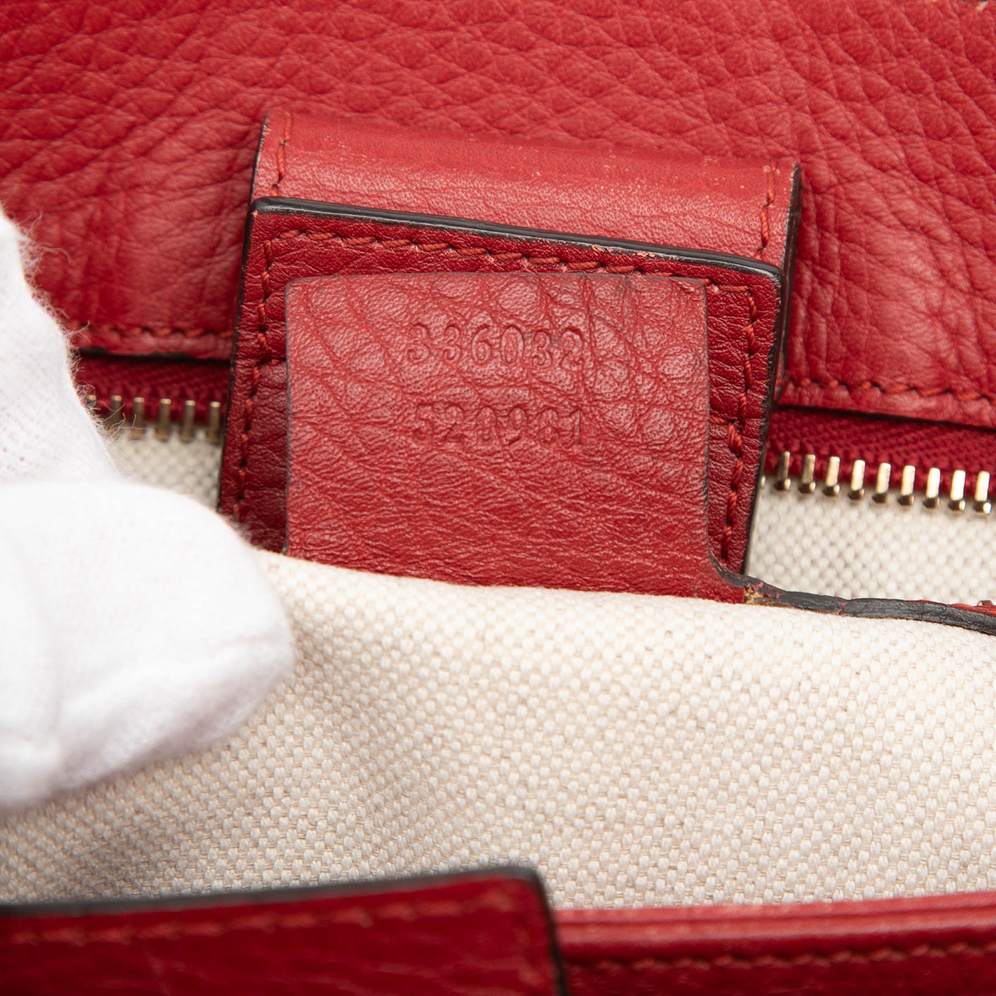 Small Calfskin Bamboo Shopper Satchel - Image 6