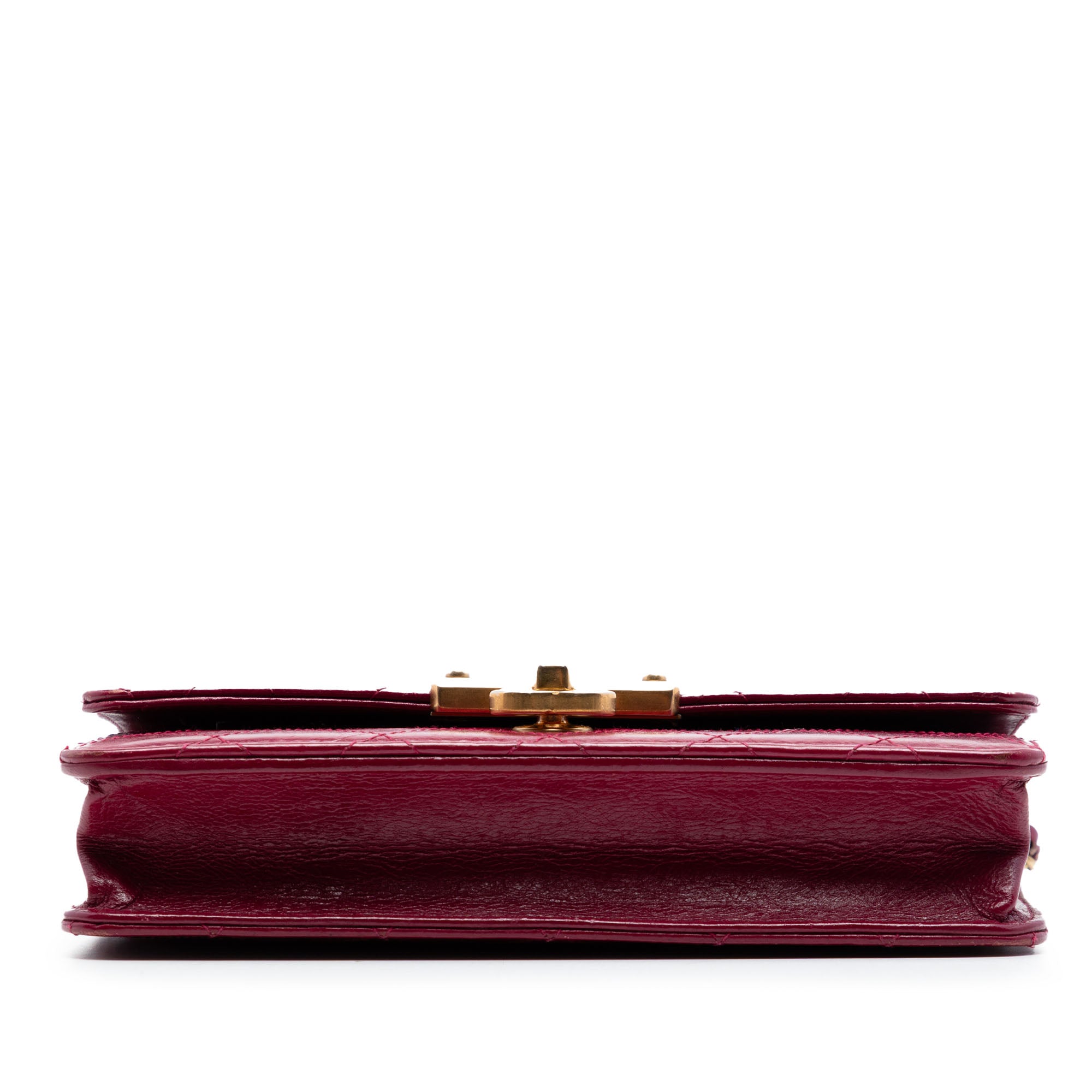 Stitched Goatskin Golden CC Wallet On Chain - Image 3