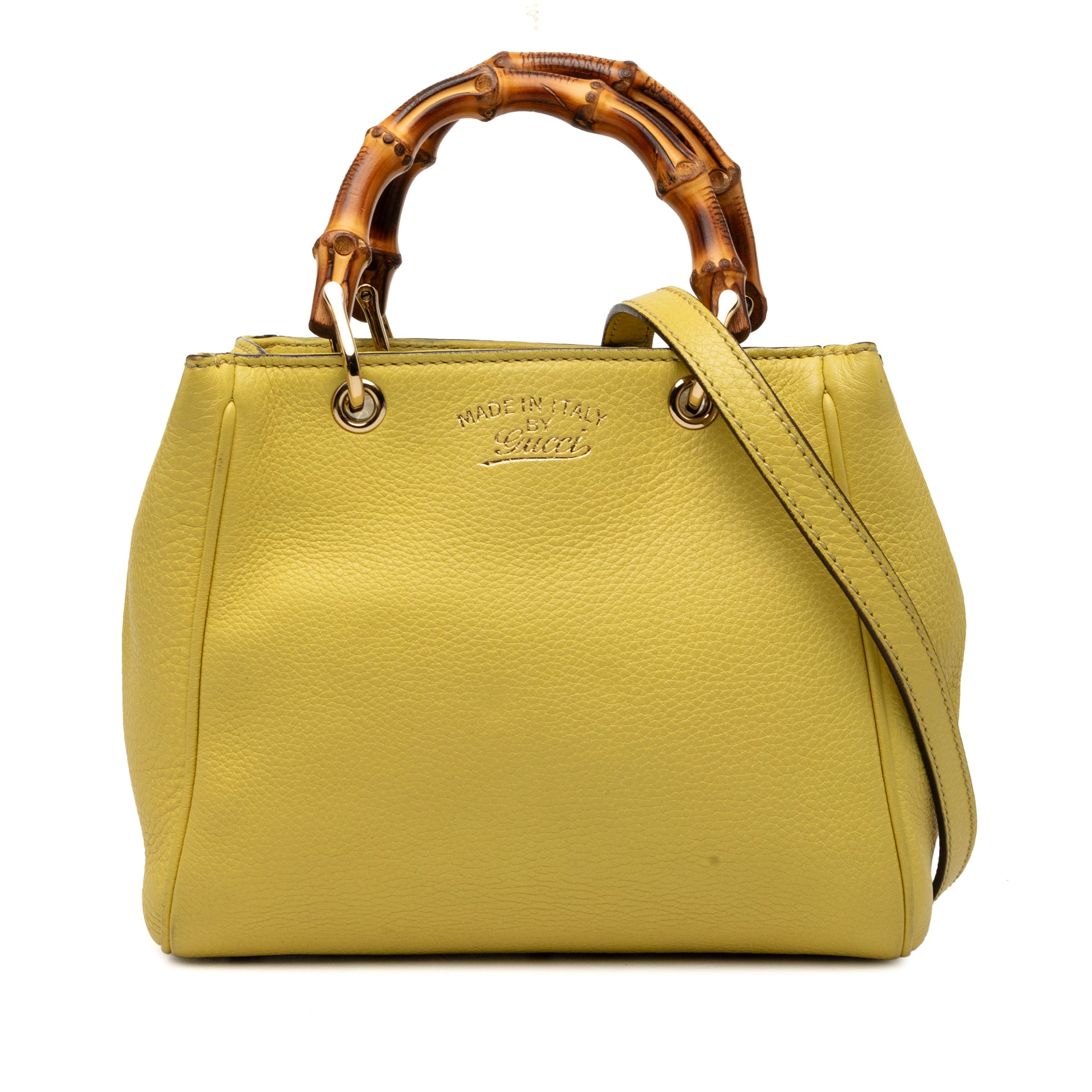 Mini Calfskin Bamboo Shopper Satchel - Image 1