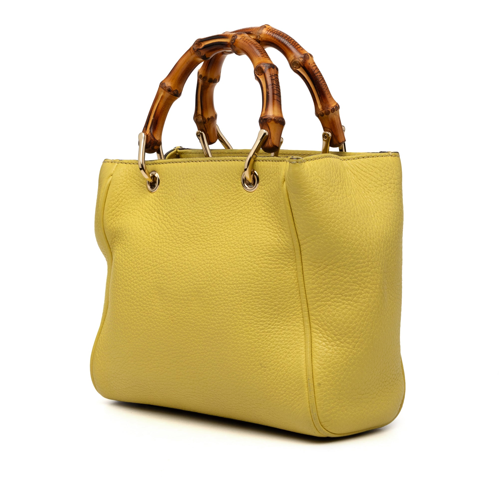 Mini Calfskin Bamboo Shopper Satchel - Image 2