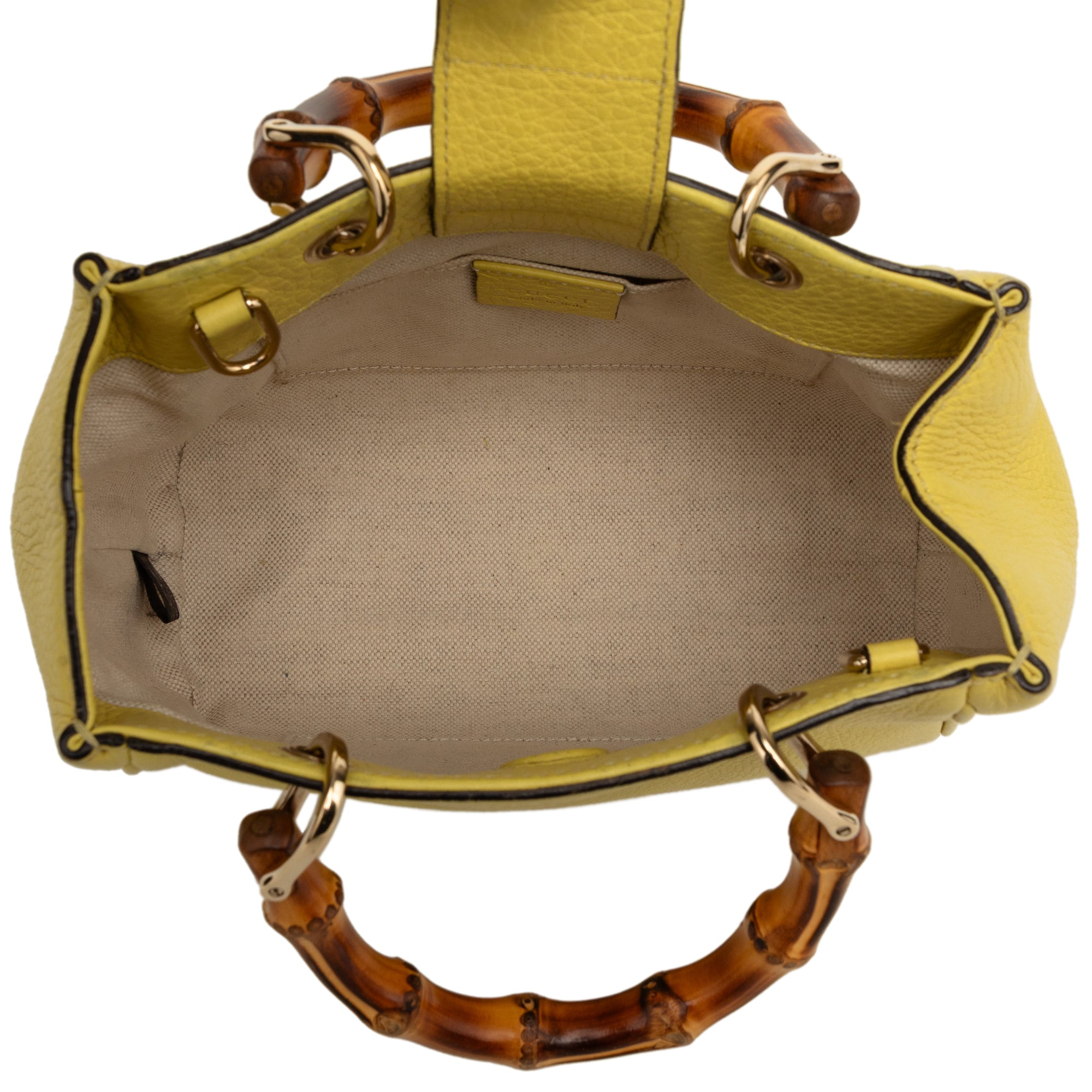 Mini Calfskin Bamboo Shopper Satchel - Image 4