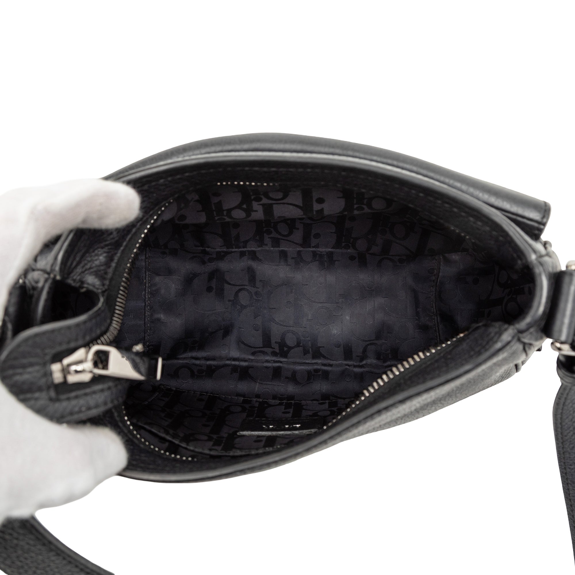 Grained Calfskin Saddle Soft Bag - Image 4