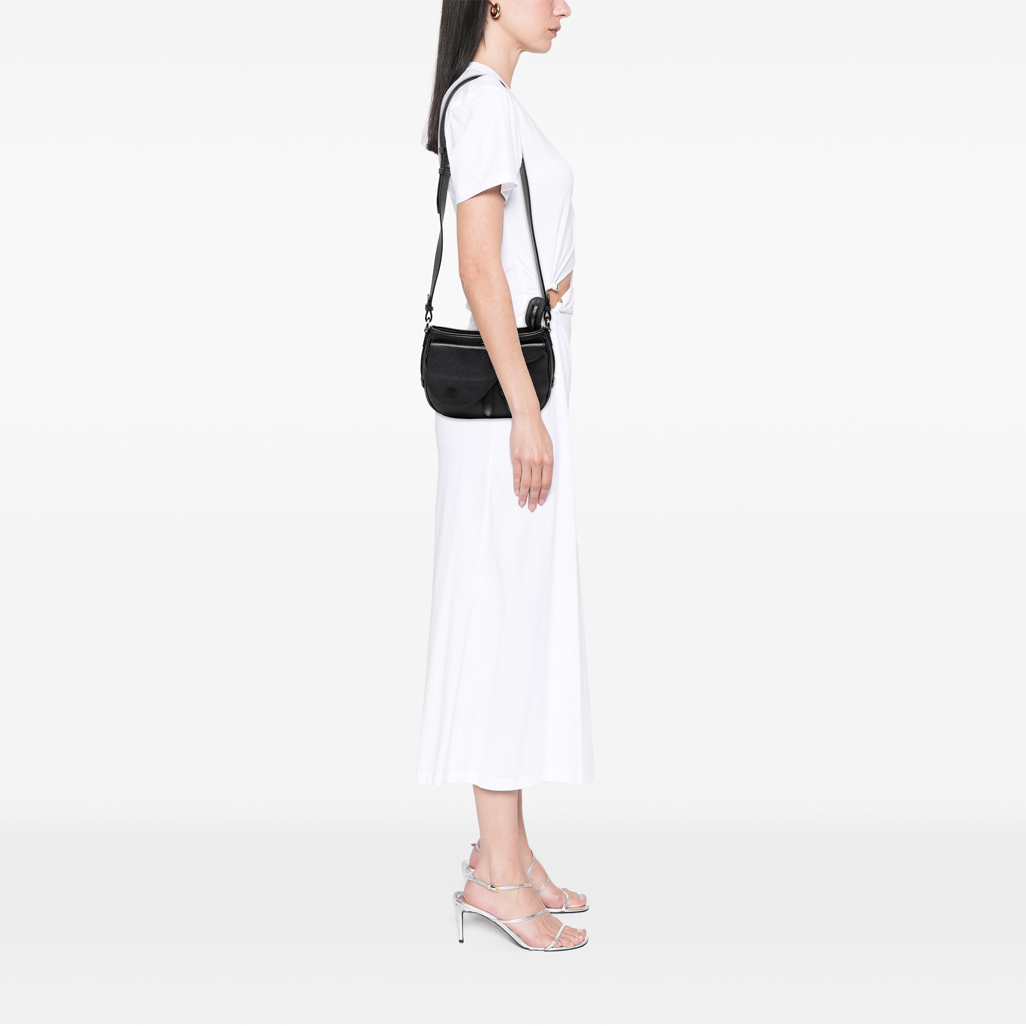 Grained Calfskin Saddle Soft Bag - Image 7