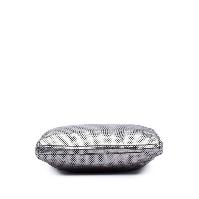Perforated Crackled Metallic Calfskin Drill Tote - Image 3
