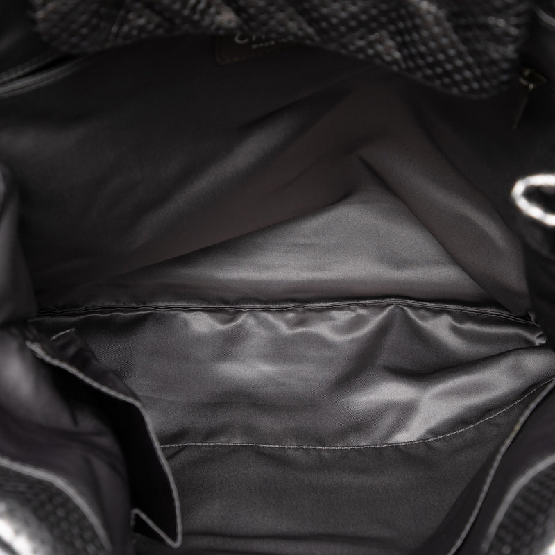 Perforated Crackled Metallic Calfskin Drill Tote - Image 4