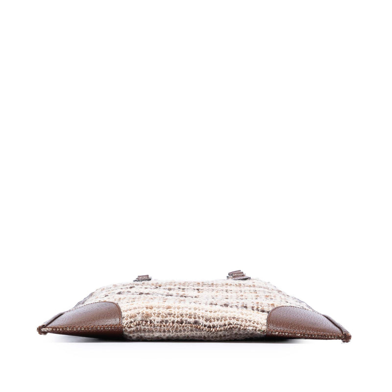 Vitello Trimmed Tweed Flat Tote - Image 3
