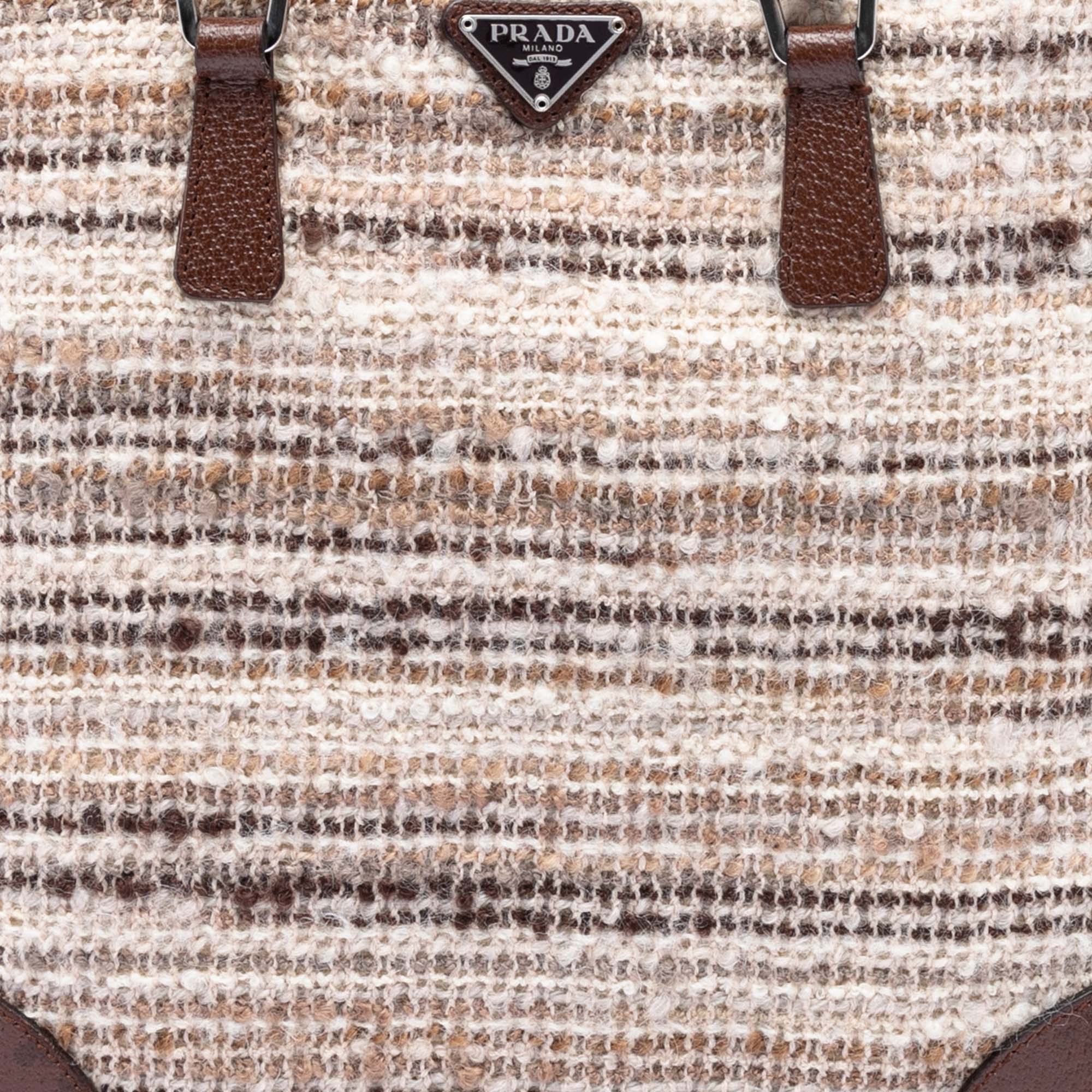 Vitello Trimmed Tweed Flat Tote - Image 6