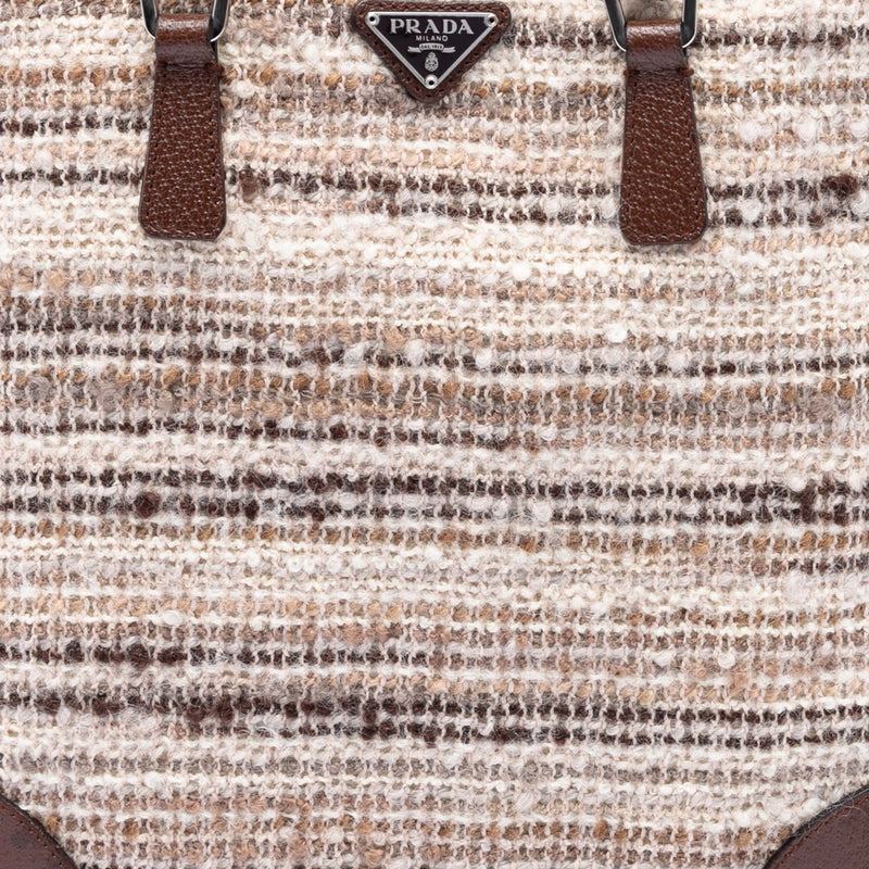 Vitello Trimmed Tweed Flat Tote - Image 6