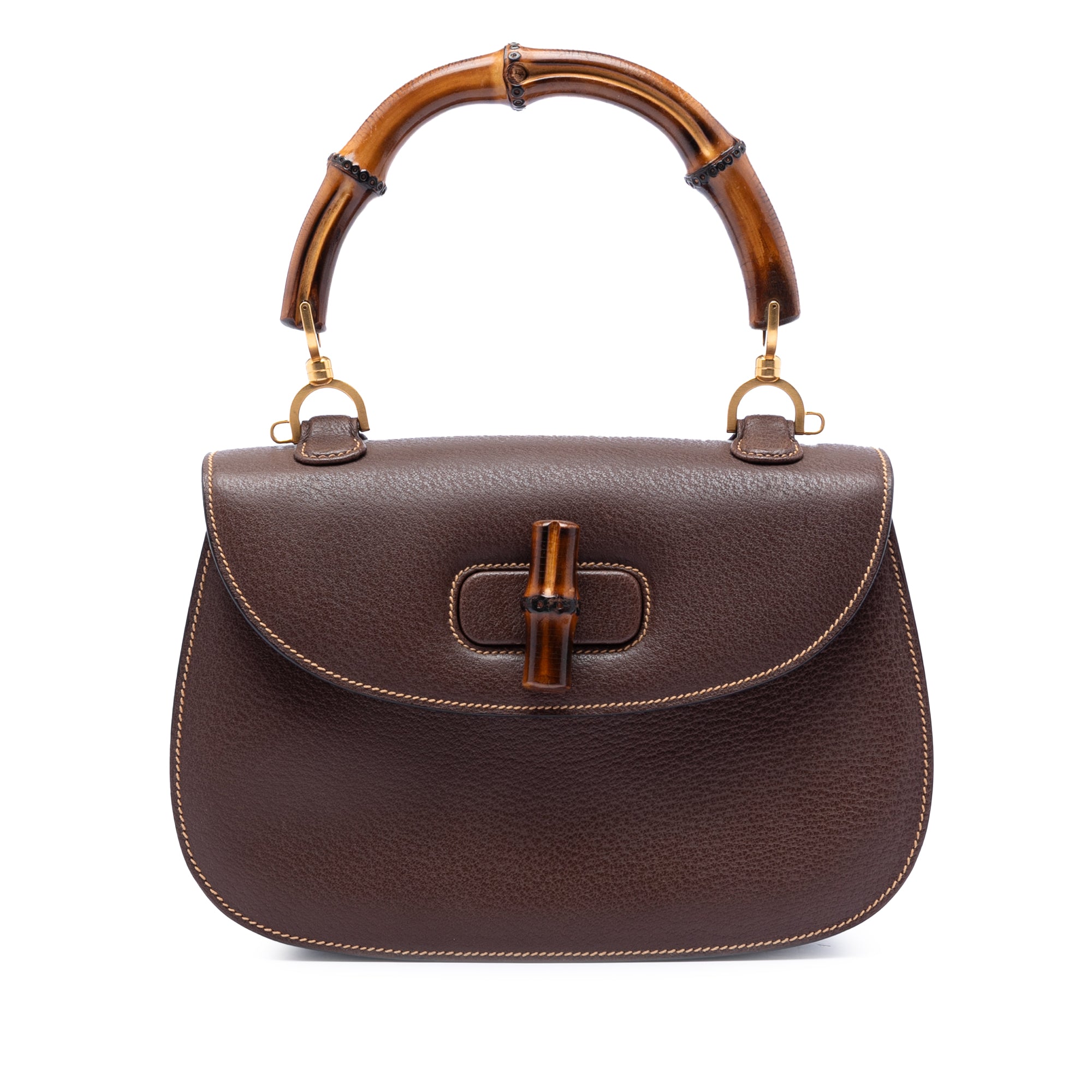 Medium Calfskin Bamboo Top Handle Bag - Image 1