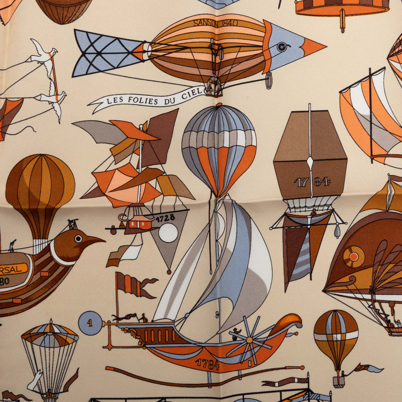 Les Folies du Ciel Silk Handkerchief - Image 2