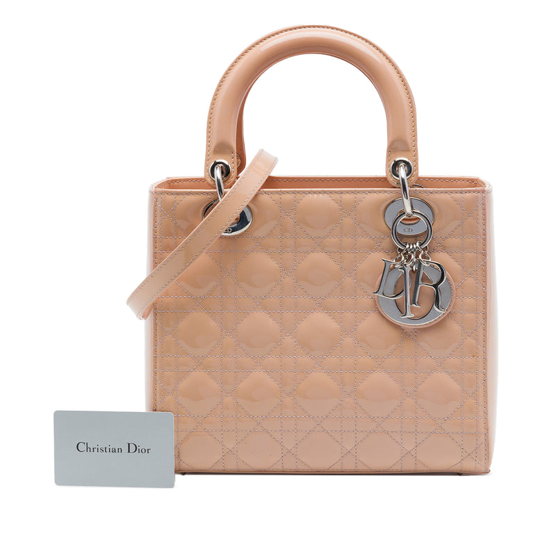 Medium Patent Cannage Lady Dior - Image 7