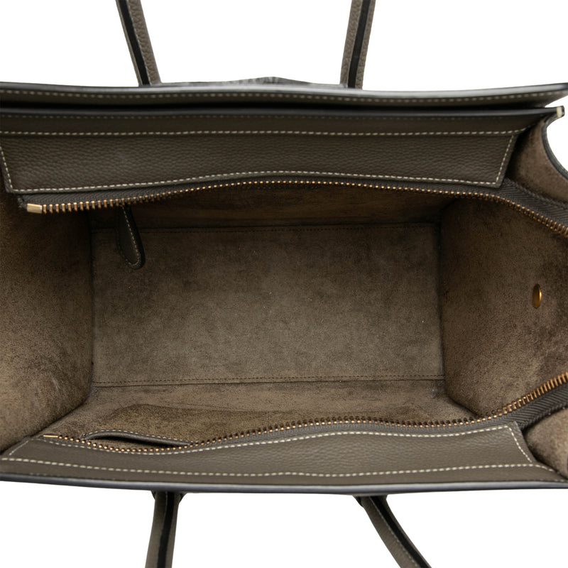 Micro Drummed Calfskin Luggage Tote - Image 4