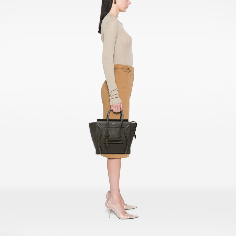 Micro Drummed Calfskin Luggage Tote - Image 7