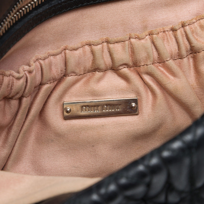 Matelasse Nappa Crystal Chain Satchel - Image 5