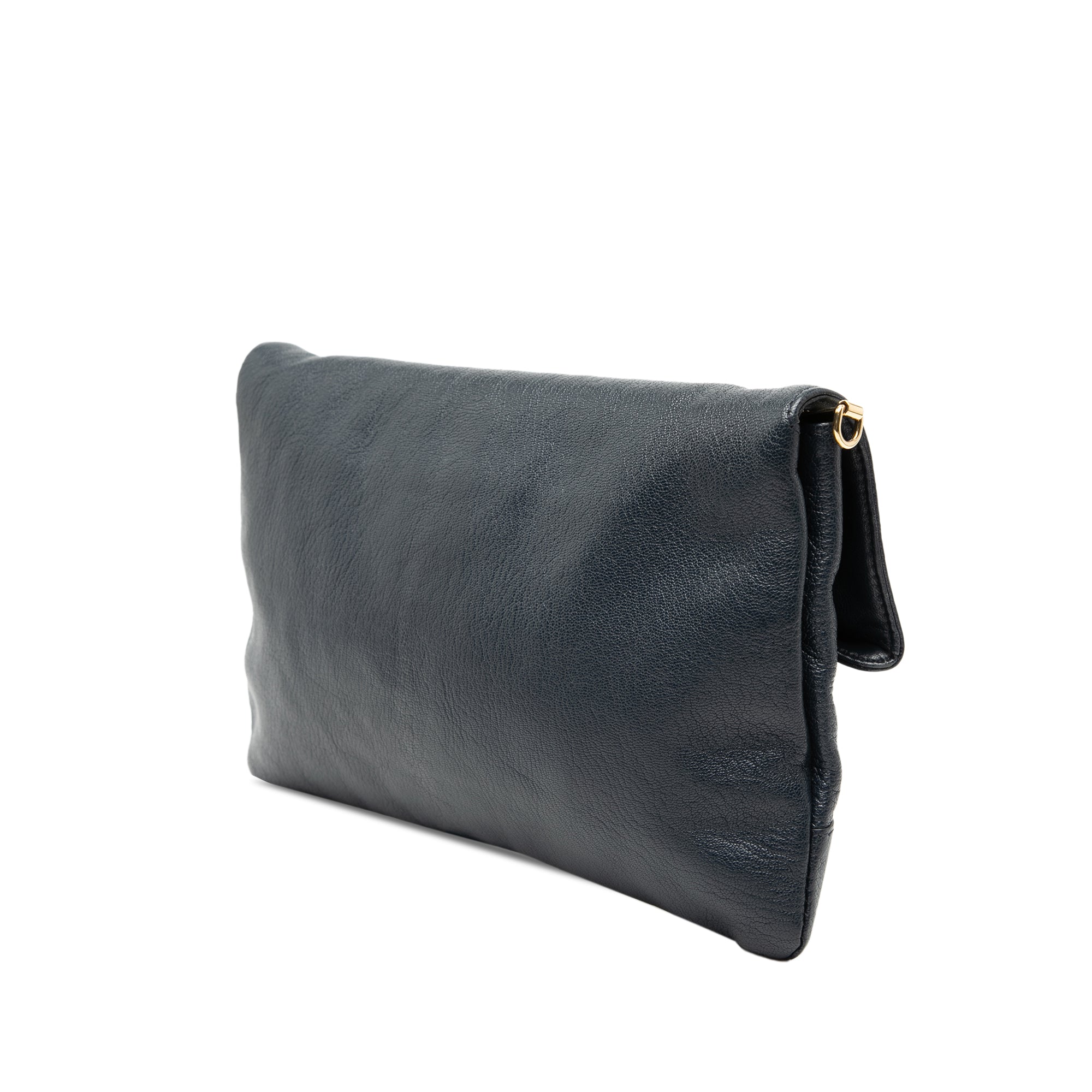 Chevre Motocross Classic Metallic Edge Envelope Clutch with Strap - Image 2