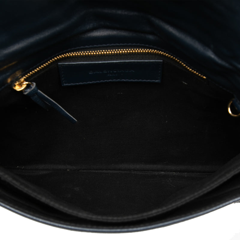 Chevre Motocross Classic Metallic Edge Envelope Clutch with Strap - Image 4