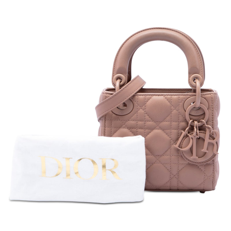 Micro Ultra Matte Calfskin Cannage Lady Dior - Image 7