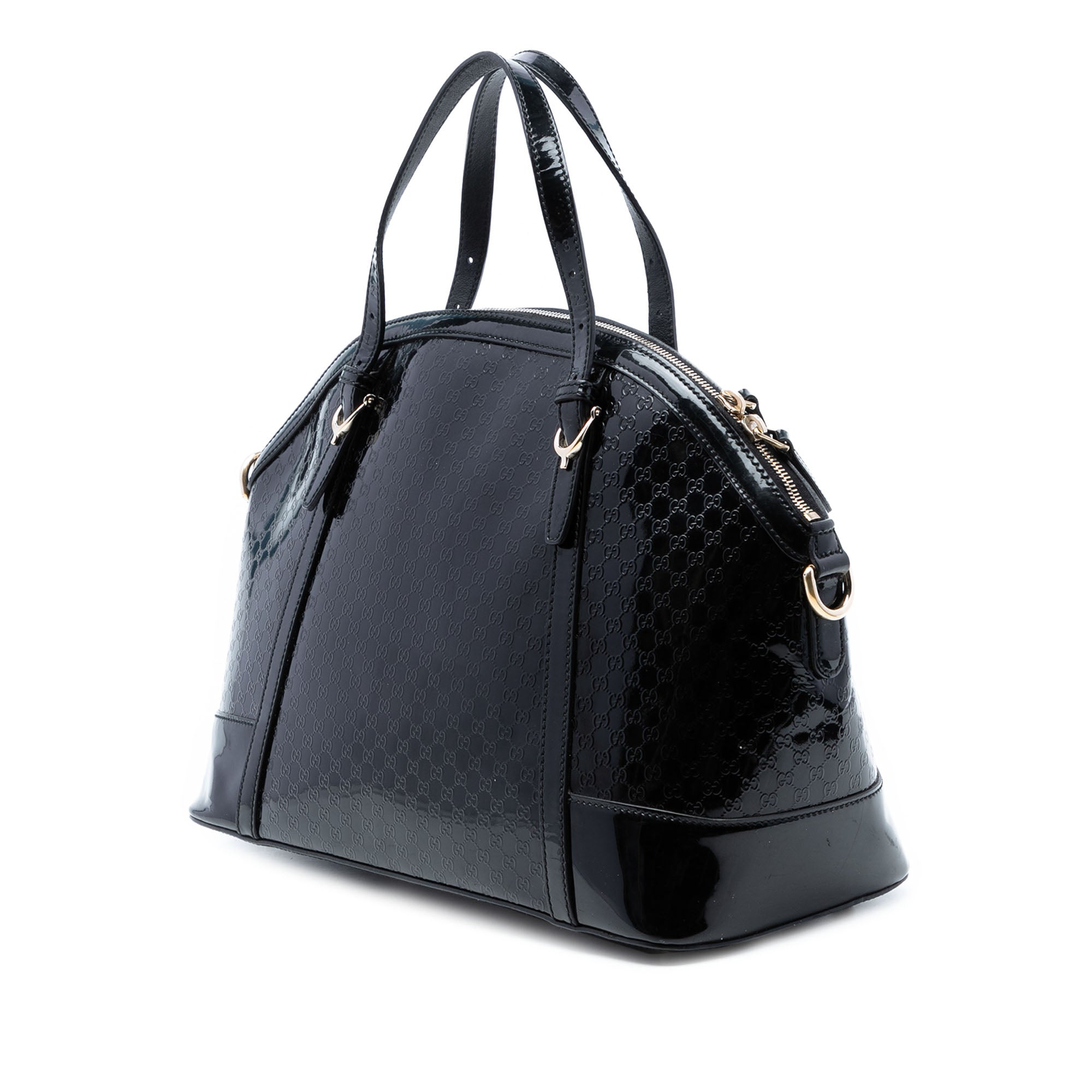Large Microguccissima Patent Nice Dome Satchel - Image 2