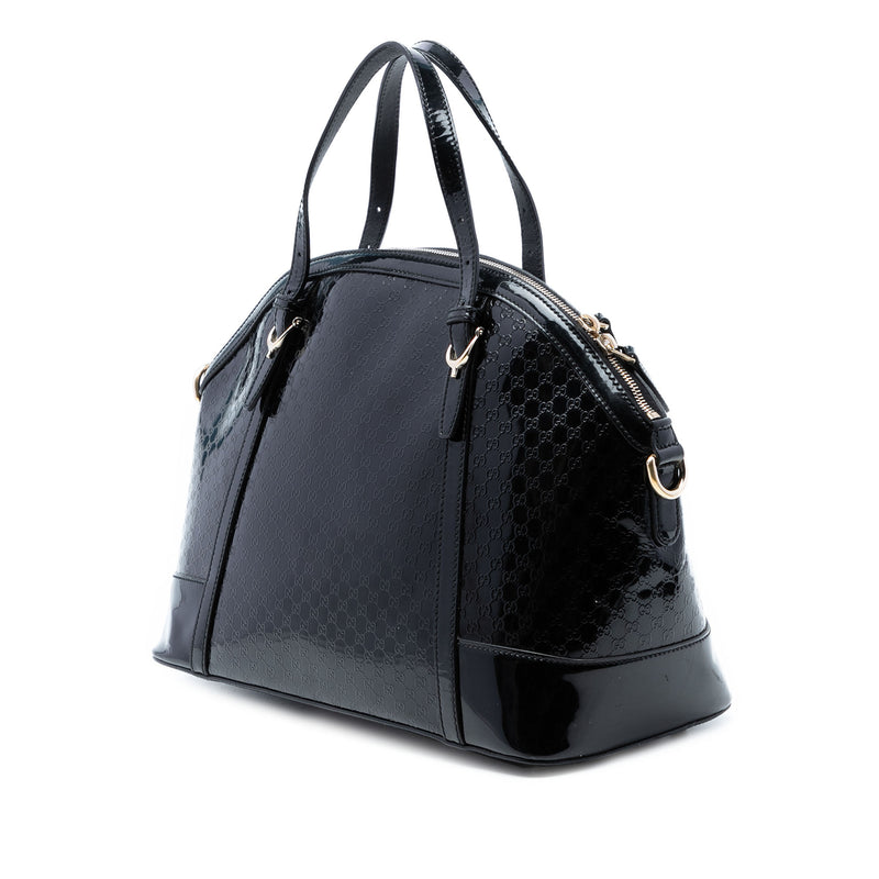 Large Microguccissima Patent Nice Dome Satchel - Image 2