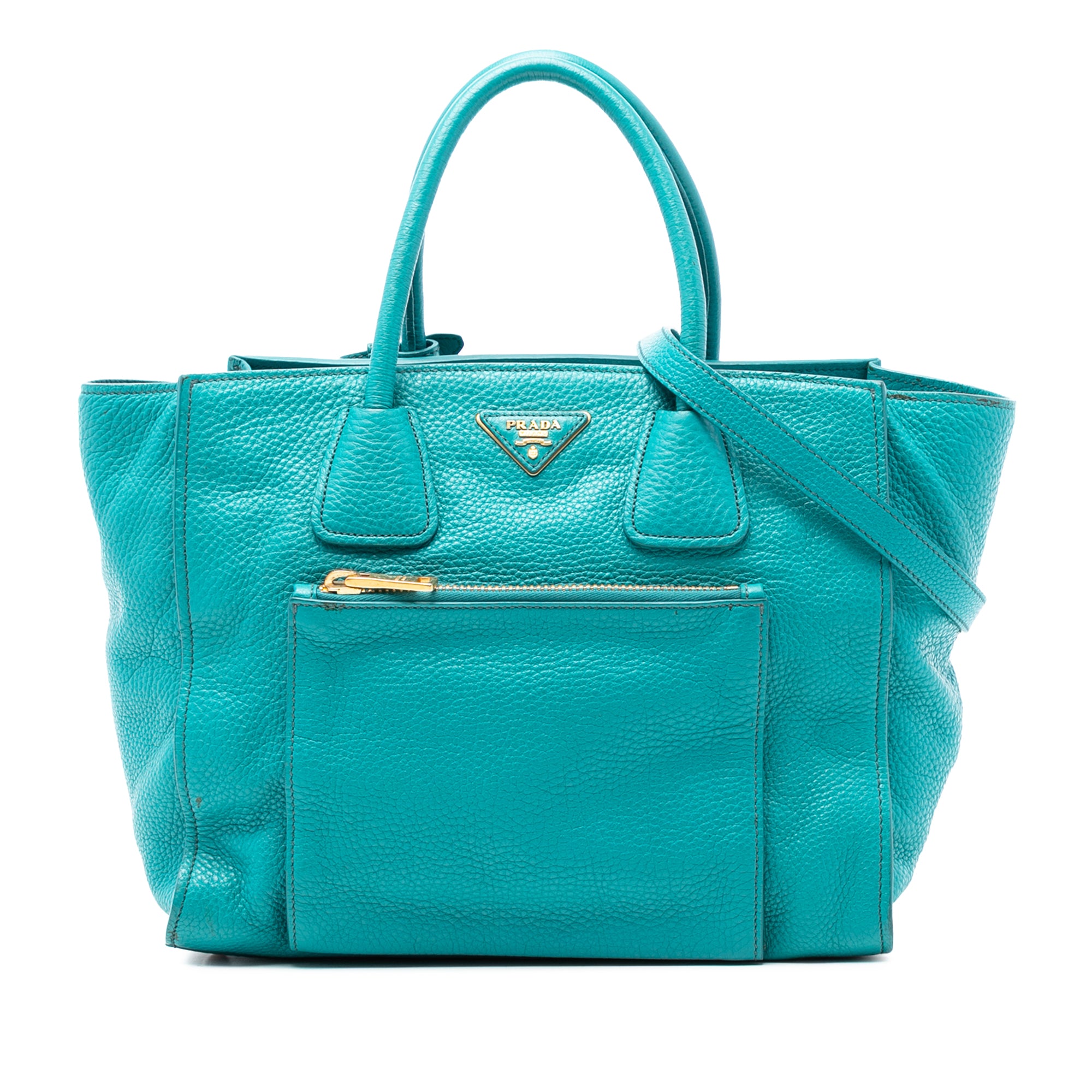 Vitello Daino Front Pocket Open Convertible Tote - Image 1