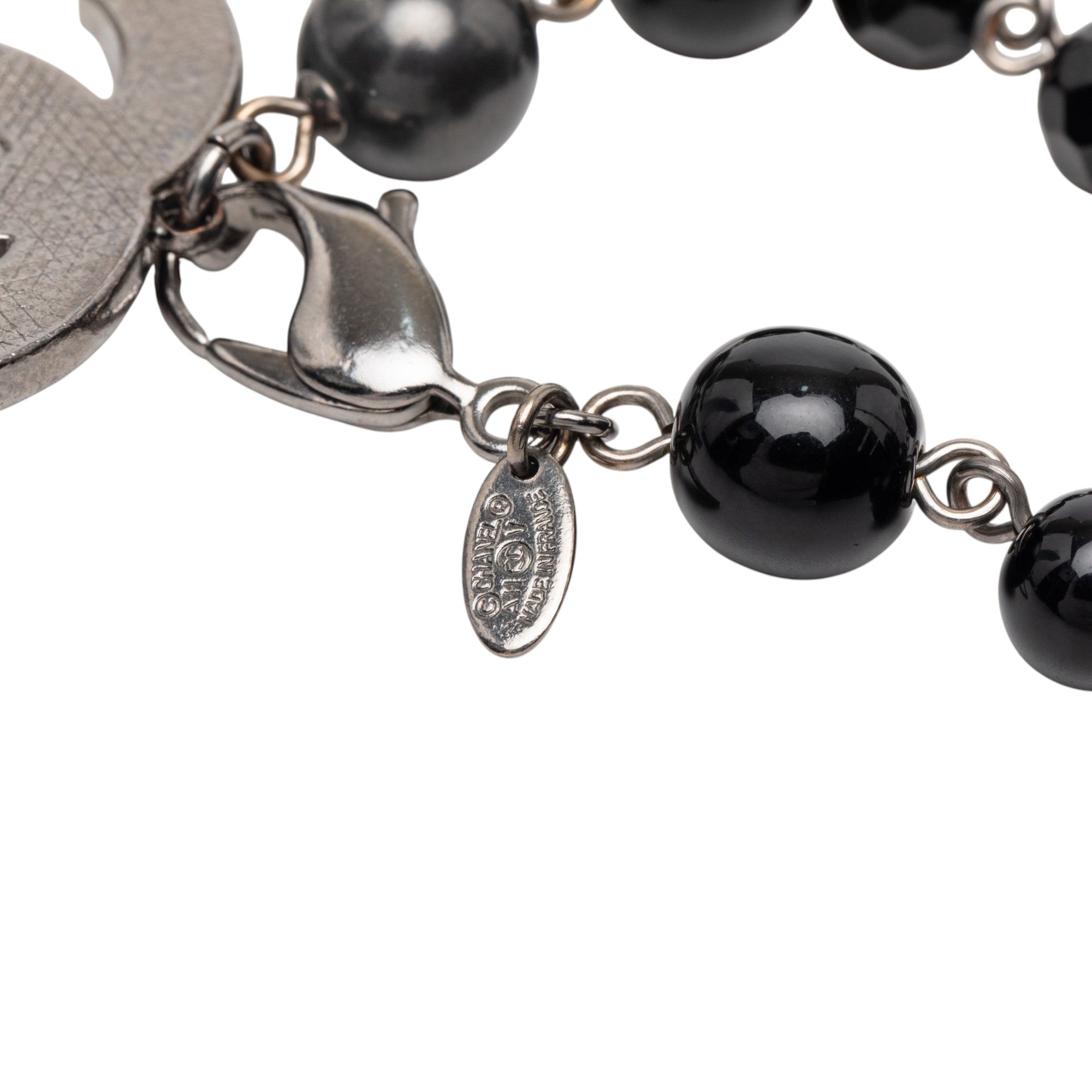 Silver Plated CC Faux Pearl Bracelet - Image 4