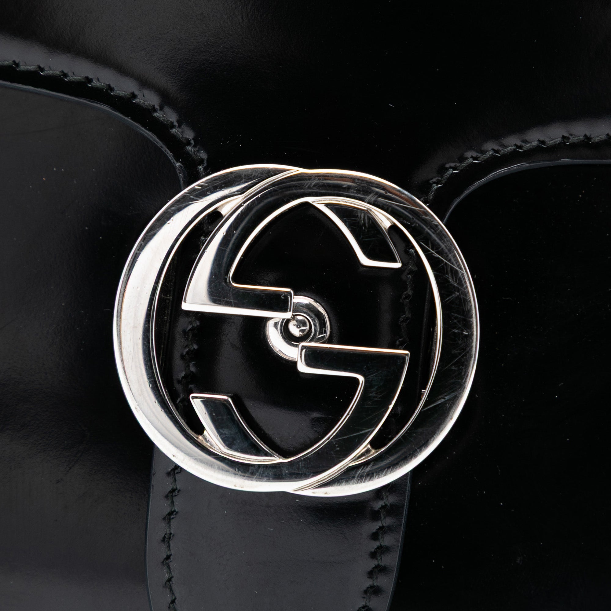 Medium Polished Calfskin Dollar Interlocking G Crossbody - Image 5