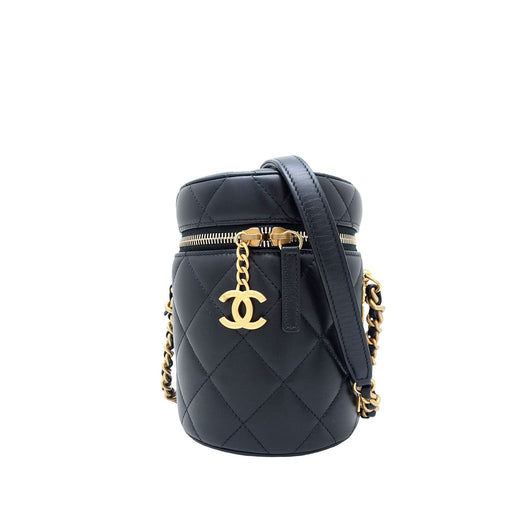 Small Quilted Lambskin Side Note Vanity Case - Image 1