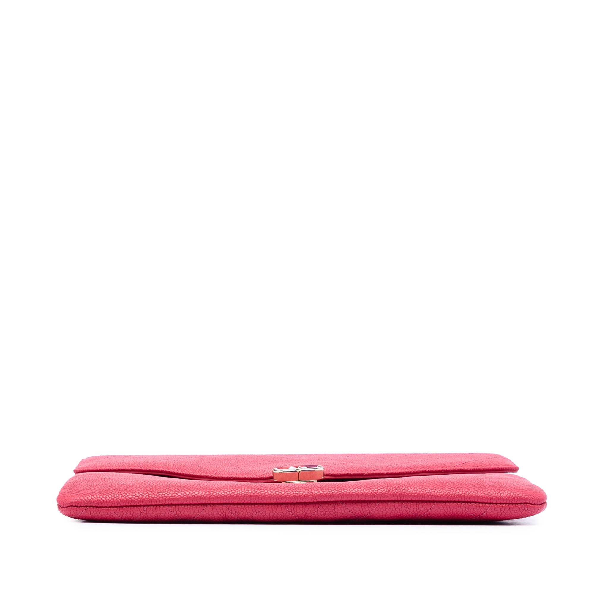 Paris Cuba Quilted Caviar Thread Around Envelope Clutch - Image 3