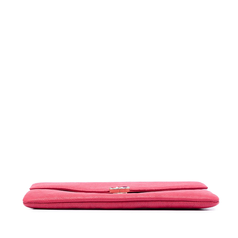 Paris Cuba Quilted Caviar Thread Around Envelope Clutch - Image 3