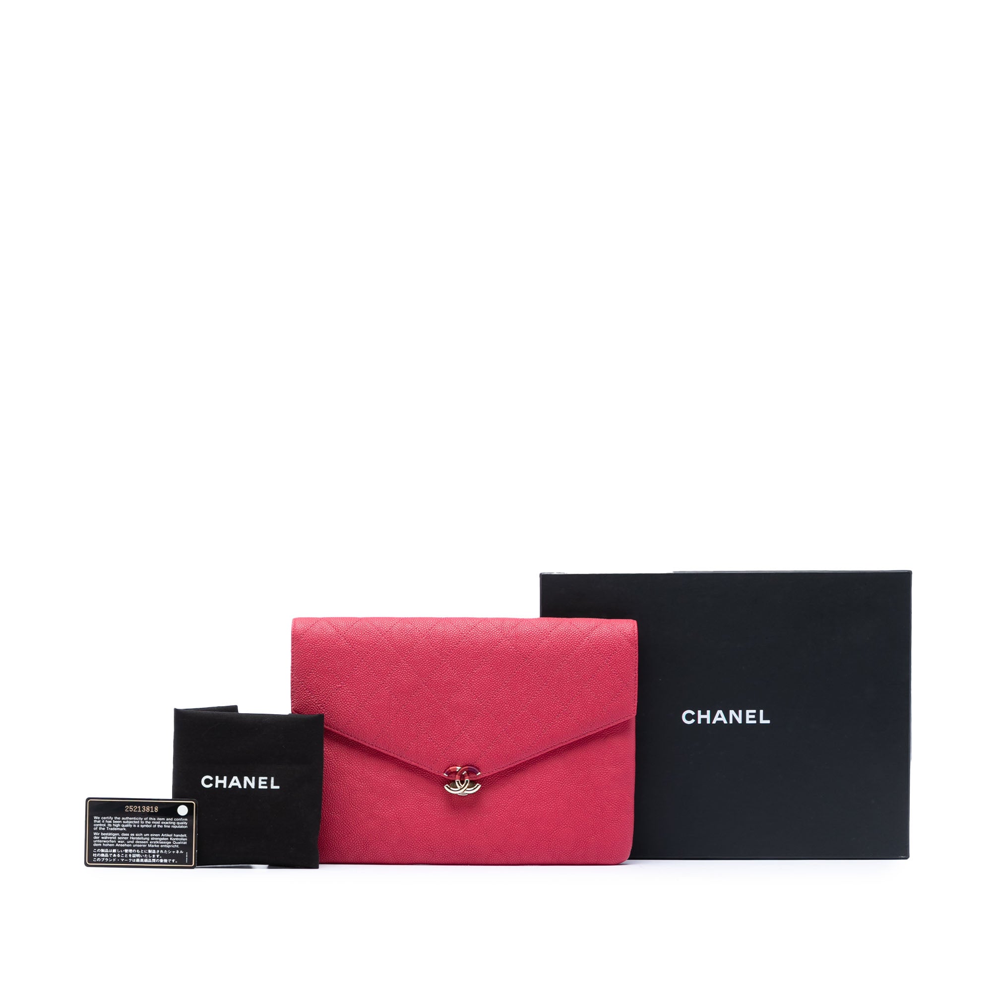 Paris Cuba Quilted Caviar Thread Around Envelope Clutch - Image 8