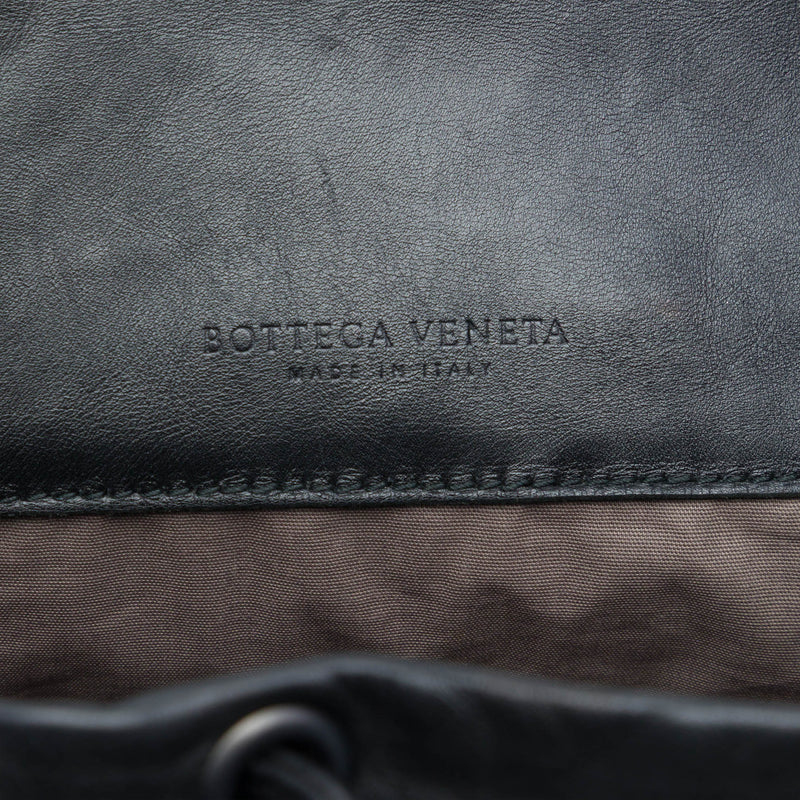 Intrecciato Trimmed Leather Drawstring Backpack - Image 5