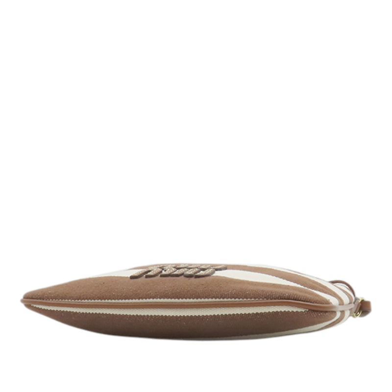 Striped Canvas Logo Drawstring Handbag - Image 3