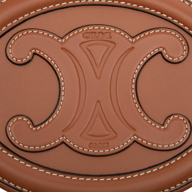 Small Calfskin Cuir Triomphe Oval Crossbody - Image 5