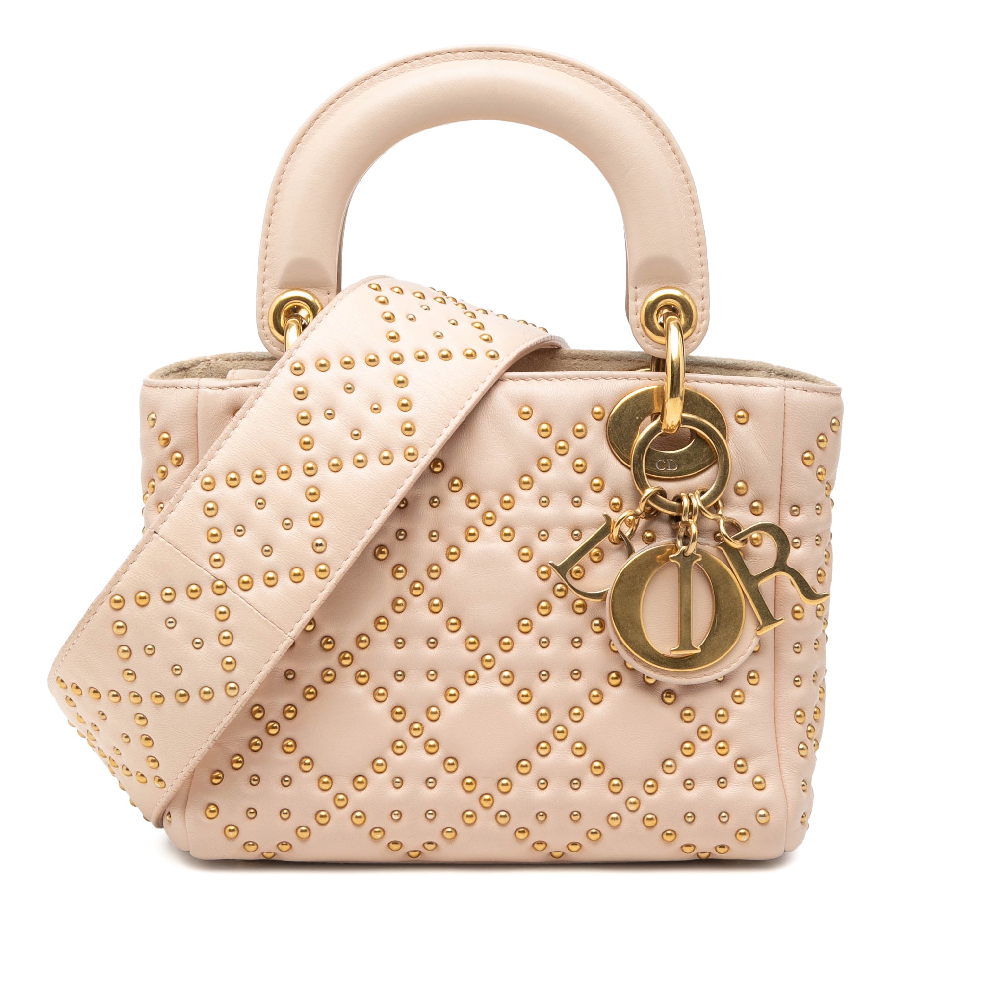 Mini Lambskin Cannage Studded Supple Lady Dior - Image 1