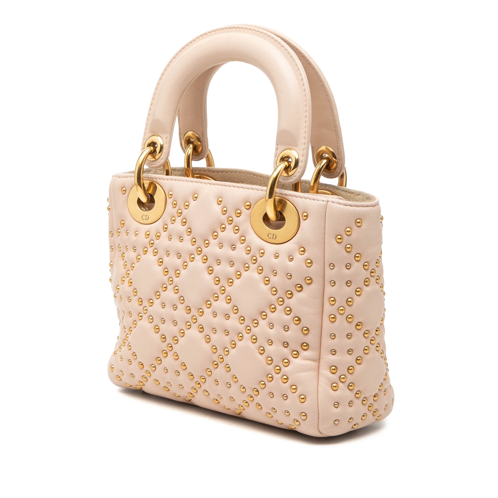 Mini Lambskin Cannage Studded Supple Lady Dior - Image 2