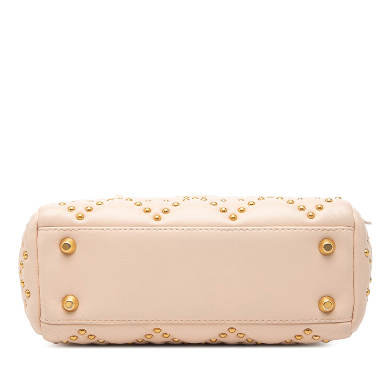 Mini Lambskin Cannage Studded Supple Lady Dior - Image 3