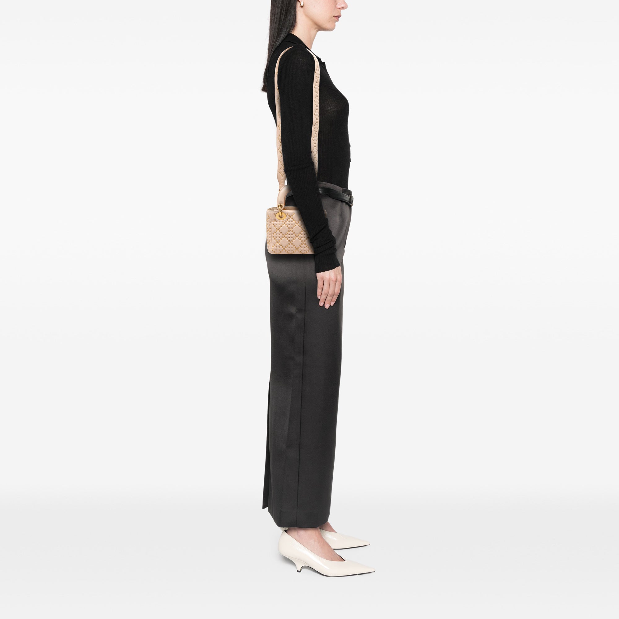 Mini Lambskin Cannage Studded Supple Lady Dior - Image 7