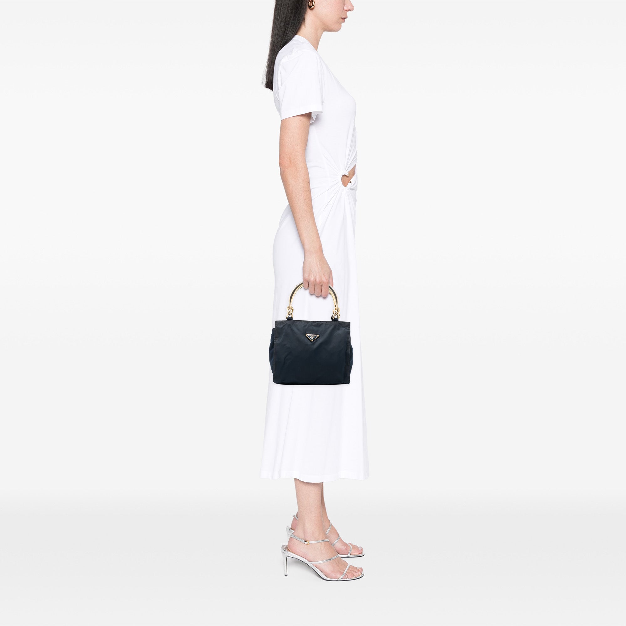 Tessuto Metal Handle Bag - Image 6