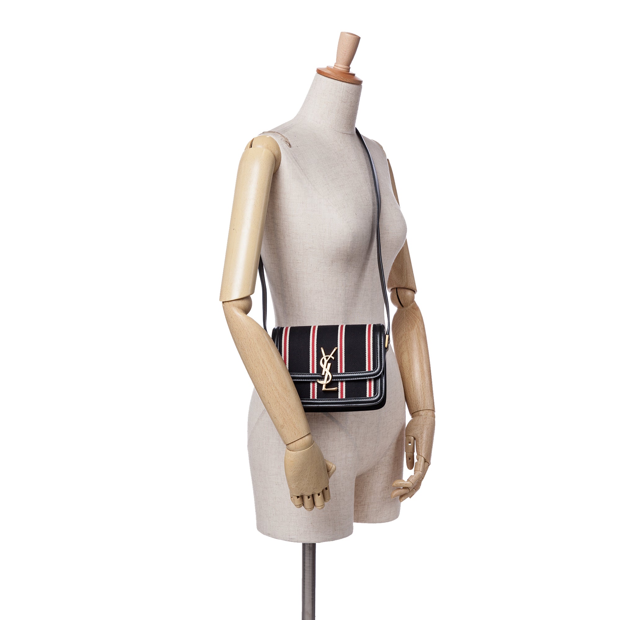 Small Canvas Striped Solferino Satchel In Box - Image 7