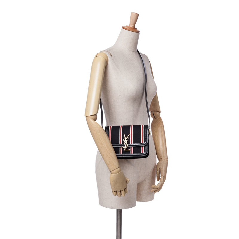 Small Canvas Striped Solferino Satchel In Box - Image 7