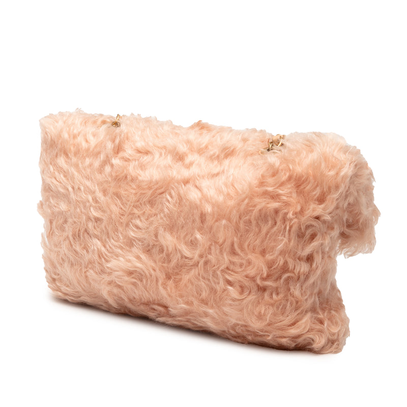 CC Fantasy Fur Clutch with Chain - Image 2