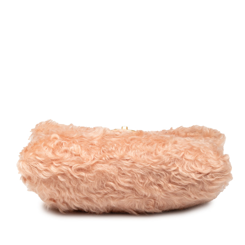 CC Fantasy Fur Clutch with Chain - Image 3