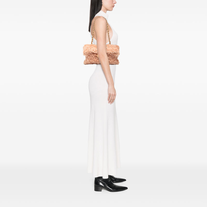 CC Fantasy Fur Clutch with Chain - Image 7