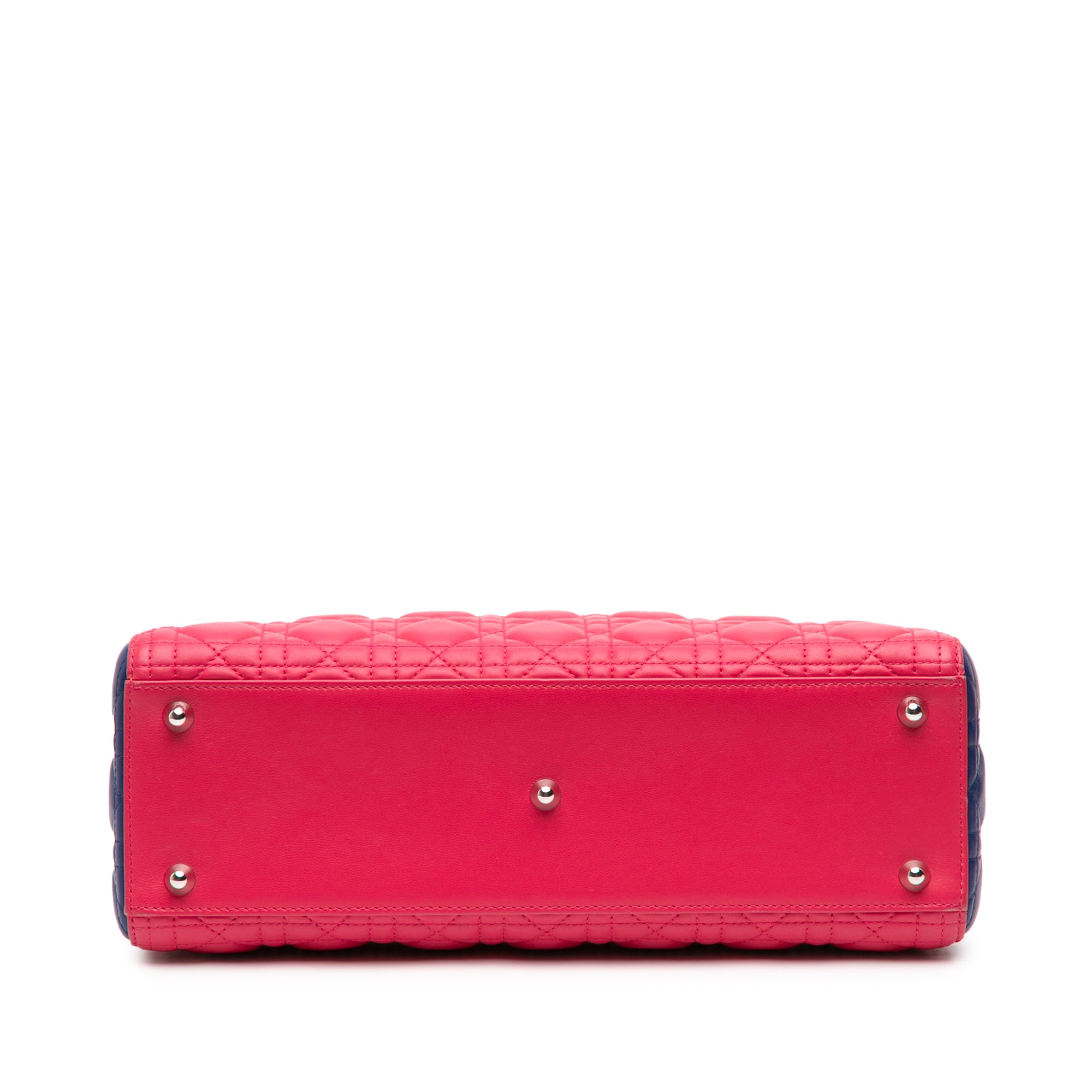 Large Tricolor Lambskin Cannage Lady Dior - Image 3