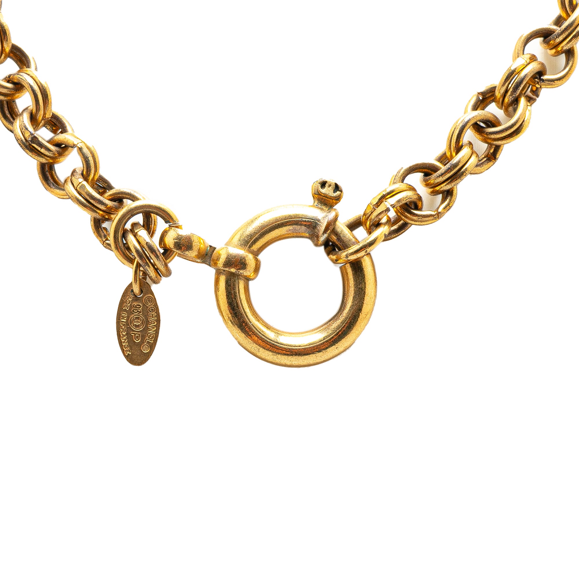 Gold Plated CC Tornado Pendant Necklace - Image 3
