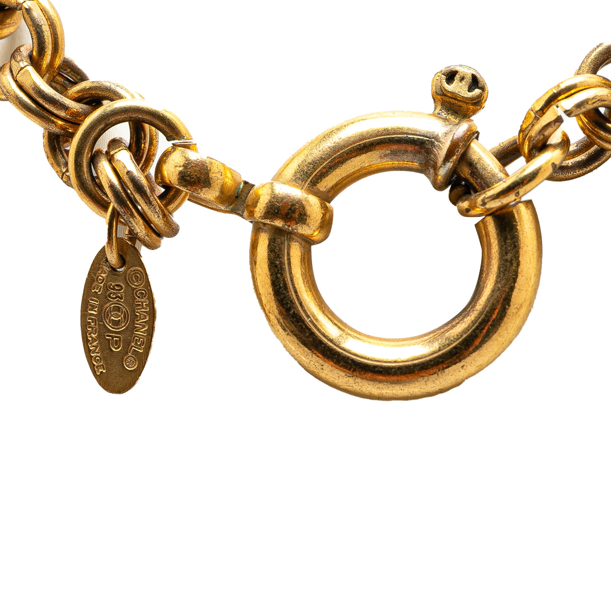 Gold Plated CC Tornado Pendant Necklace - Image 4