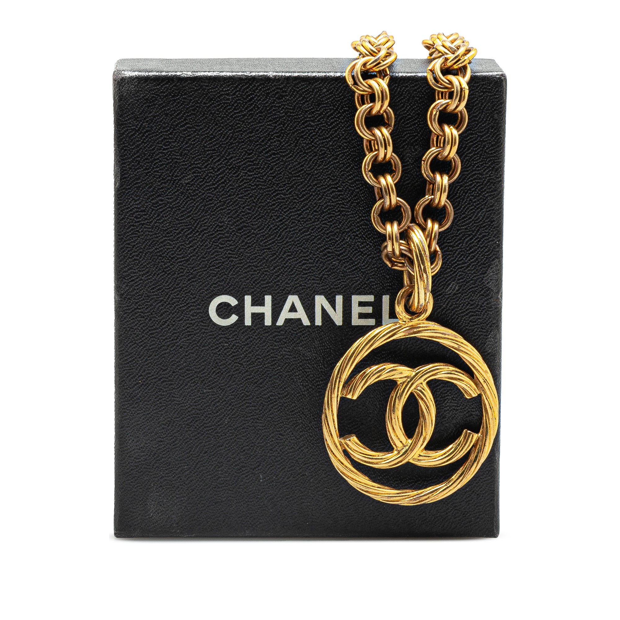 Gold Plated CC Tornado Pendant Necklace - Image 6