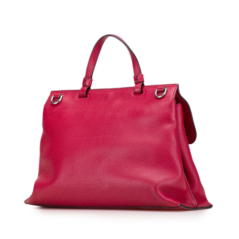 Medium Calfskin Bamboo Daily Satchel - Image 2