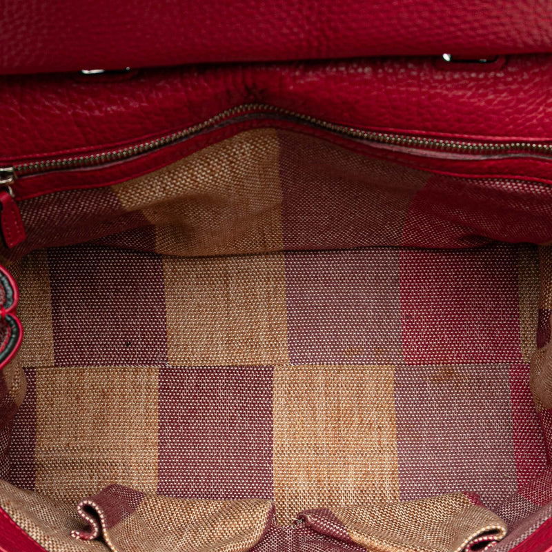 Medium Calfskin Bamboo Daily Satchel - Image 4