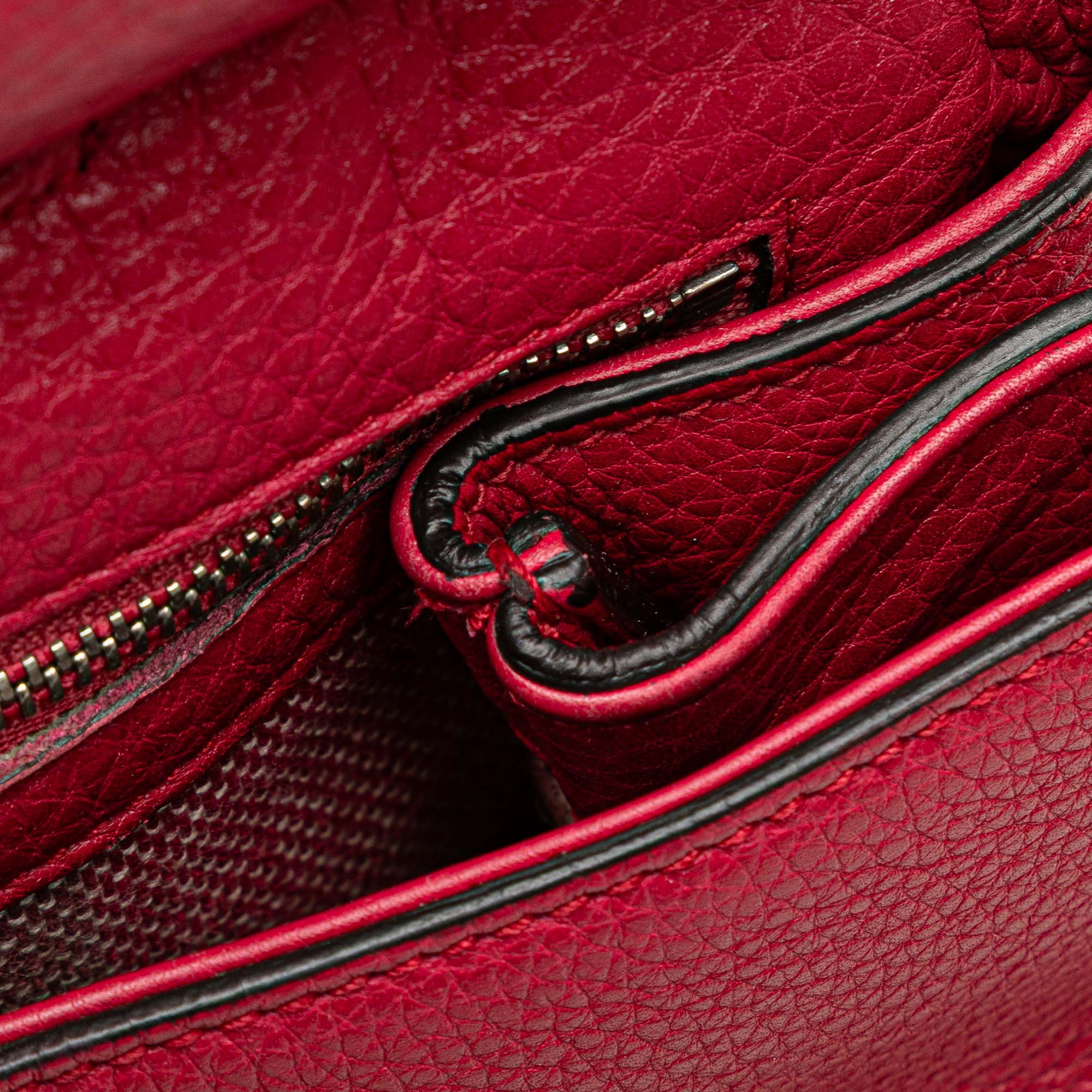 Medium Calfskin Bamboo Daily Satchel - Image 8